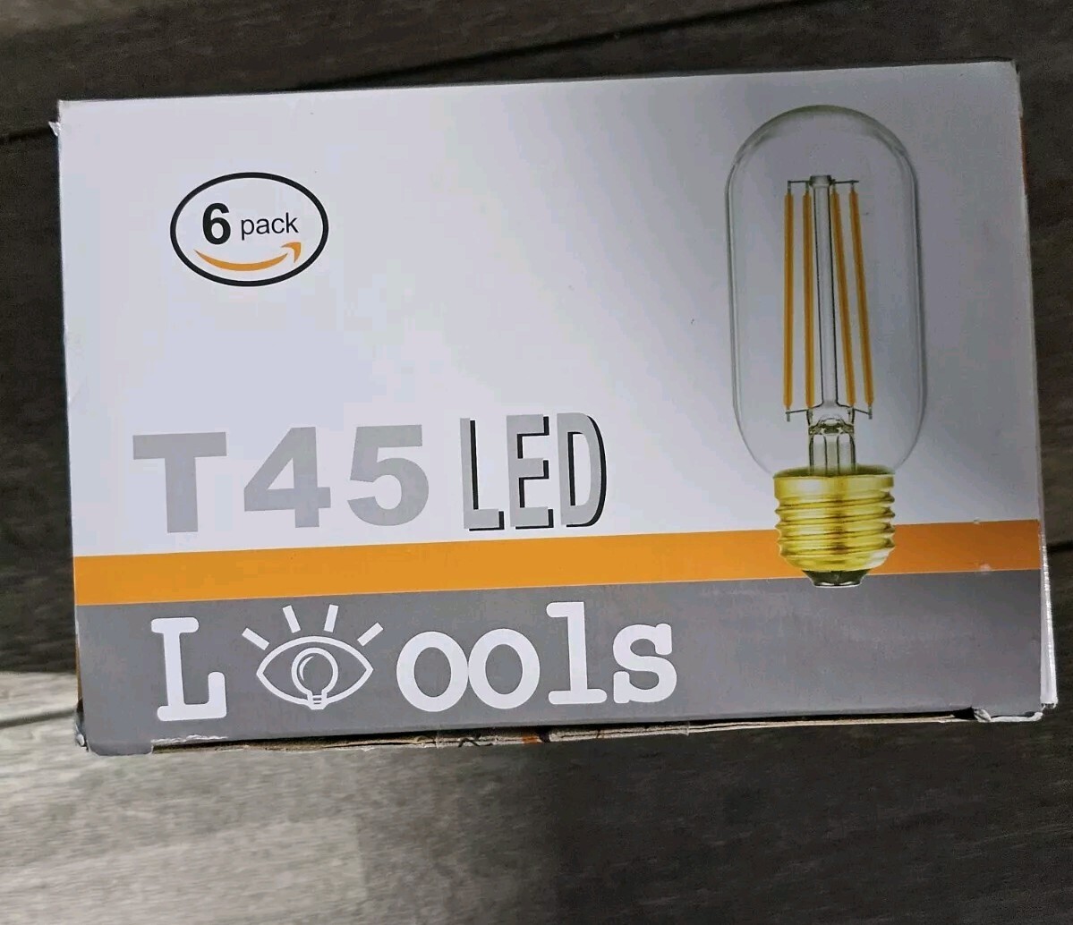 (Pack Of 6) Dimmable T45 LED Edison Bulb 3000K 4 Watt, Frosted