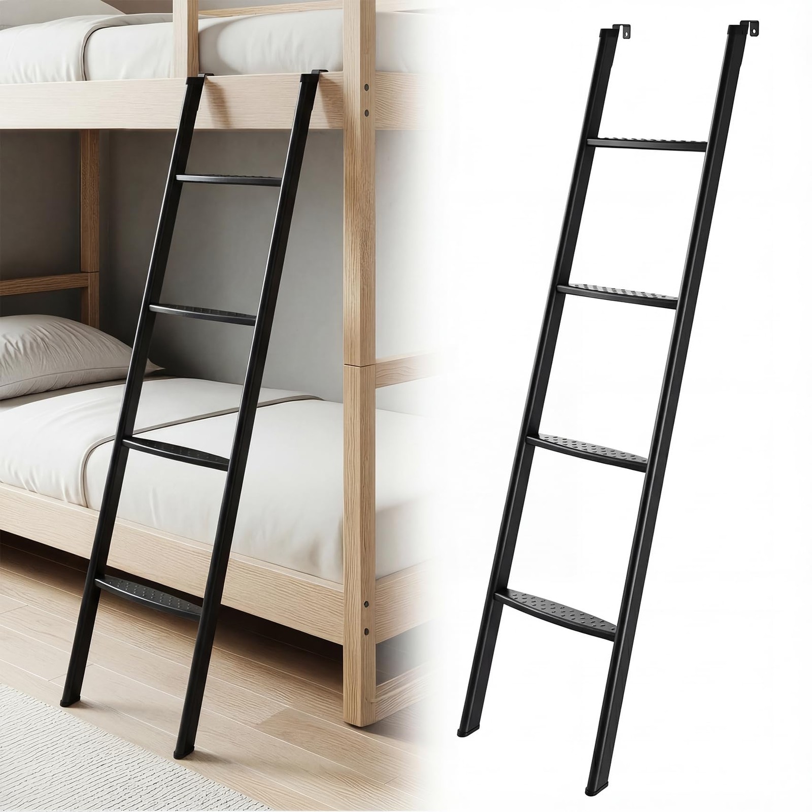 HeavyDuty 55Inch RV Bunk Bed Ladder, AntiSlip, 330 lbs Capacity, Extra Wide