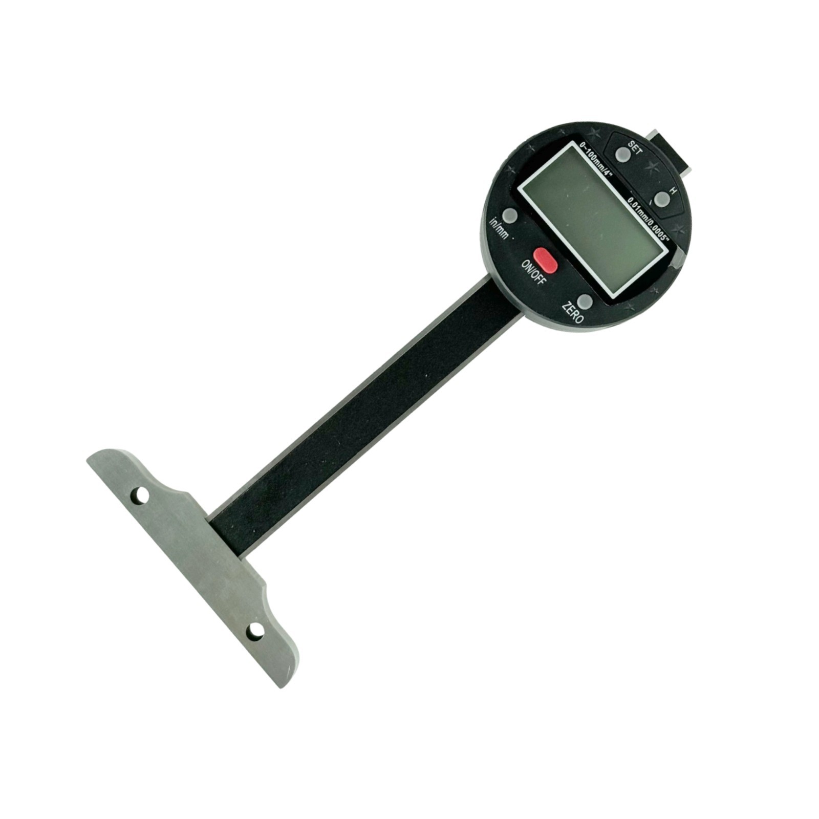 Digital Depth Gauge 0-100mm / 0-4 inch, Electronic Depth Measuring Tool with LCD