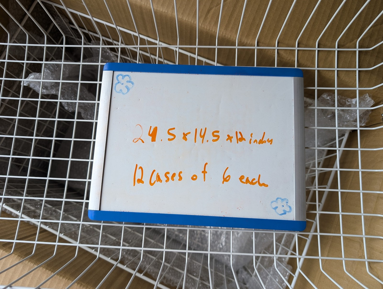 Case of 6 Unbranded 09004-BFA 12 in White Wire Baskets Made in Taiwan in box