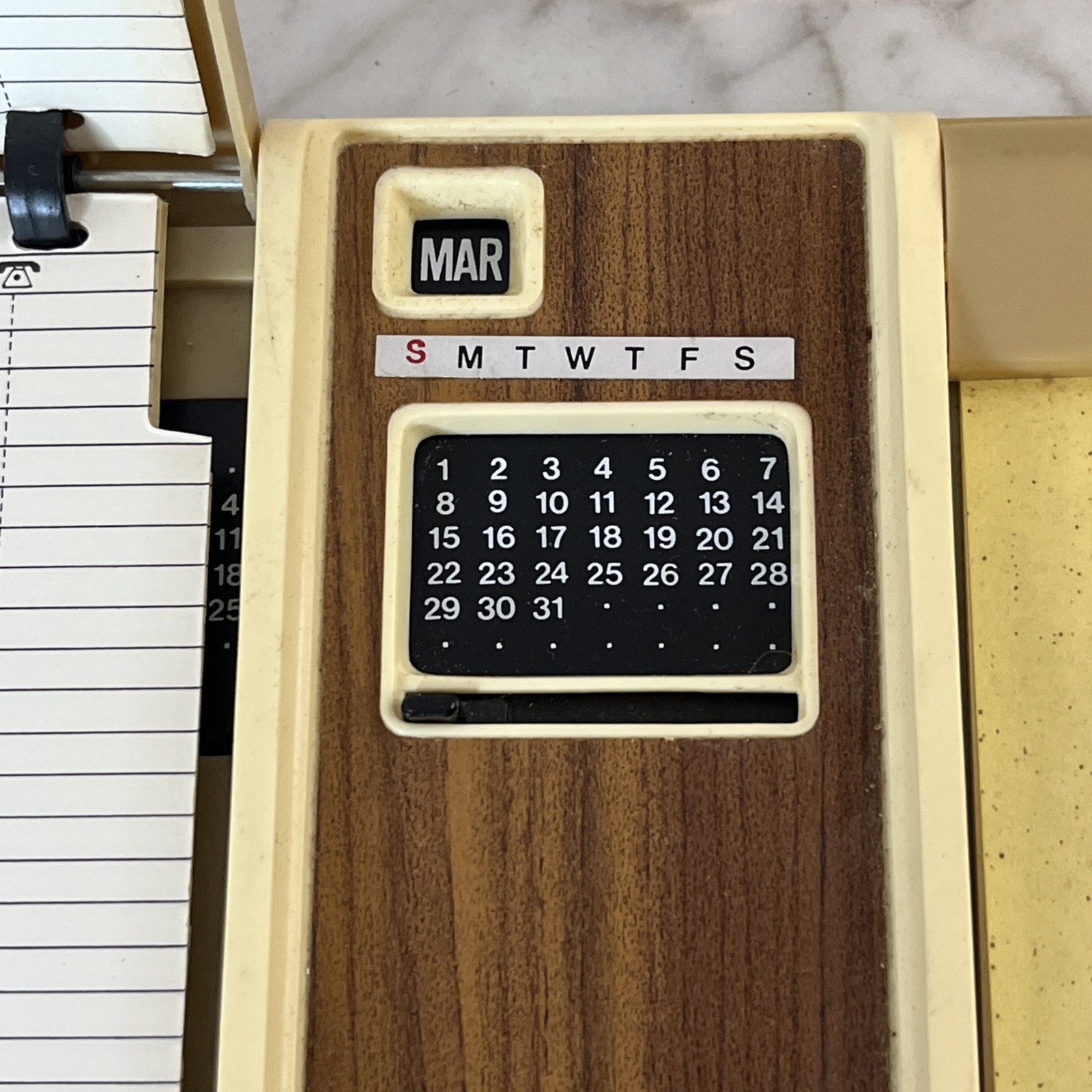 Flip Up Address Book Calendar Memo Pad Desk Top Accessory Hong Kong Vintage