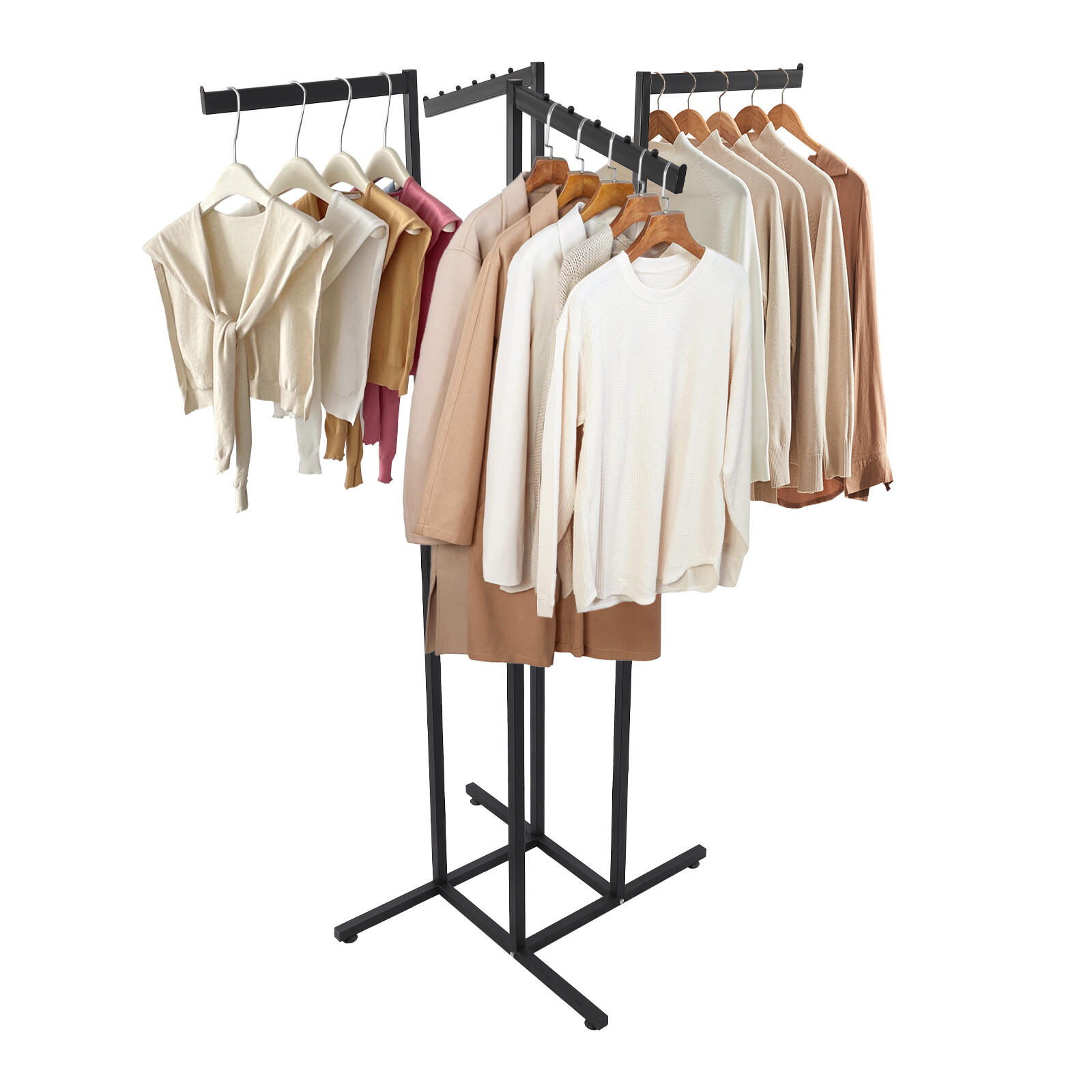 4-Way Adjustable Clothing Rack Clothing Display Rack Clothing Store Clothes Rack