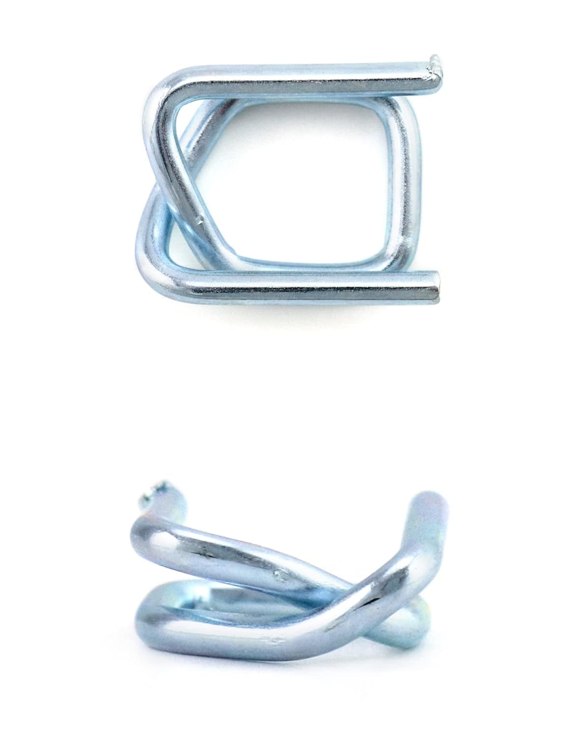 50PCS 1/2” Metal Wire Buckles for Polypropylene Cord Strapping Silver Steel