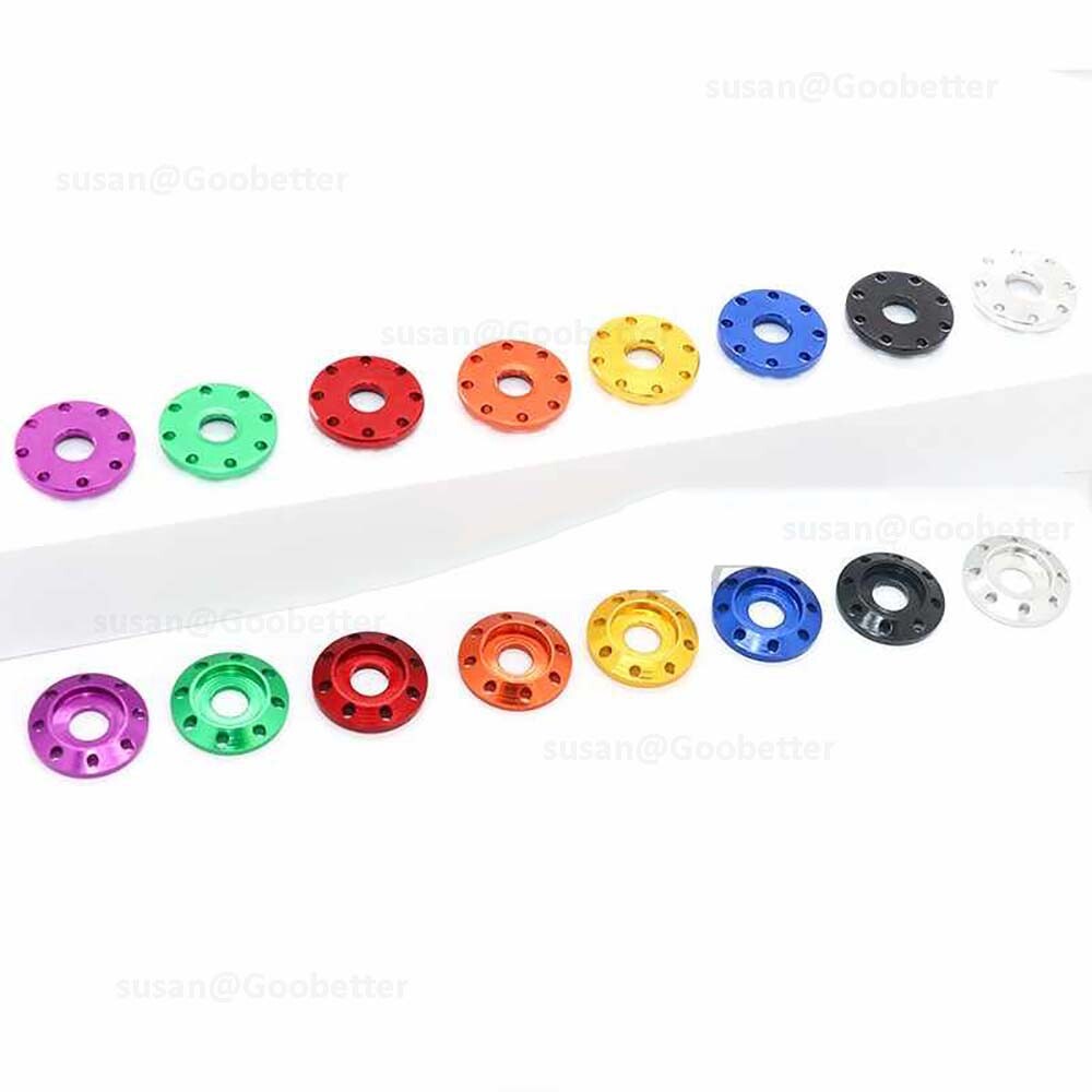 Aluminum Alloy M6 M8 Anodized Bolt Washers Gasket Drilled Spacer for Motorcycle