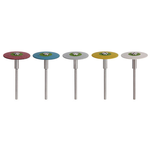5 Types Dental Rubber Diamond Polisher Wheel Disc HP Five Size Mixed Coarse Fine
