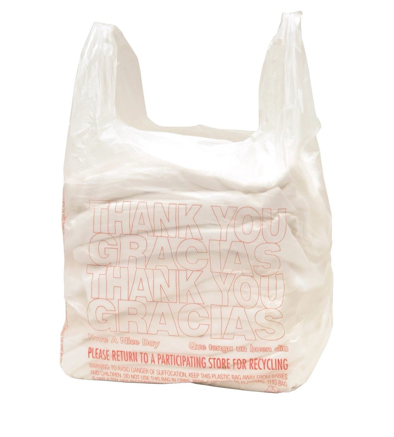 T-Shirt Carry-Out Bags, 11.5″ x 6.5″ x 22″ x .491MIL (1000 ct.) – White