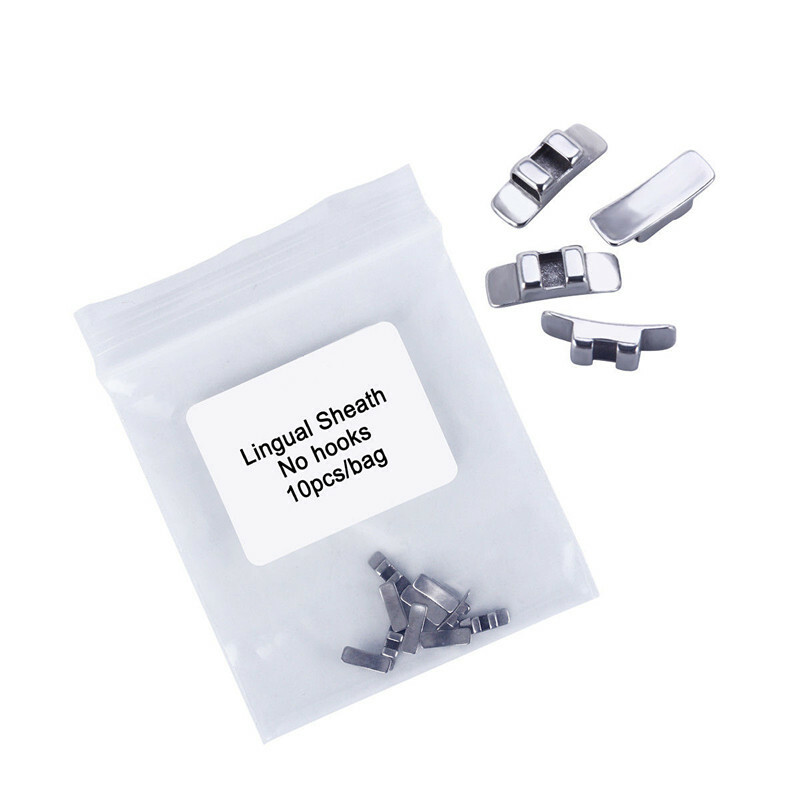 100 Pcs 10 Packs Dental Orthodontic Lingual Sheath No Hook Stainless Steel
