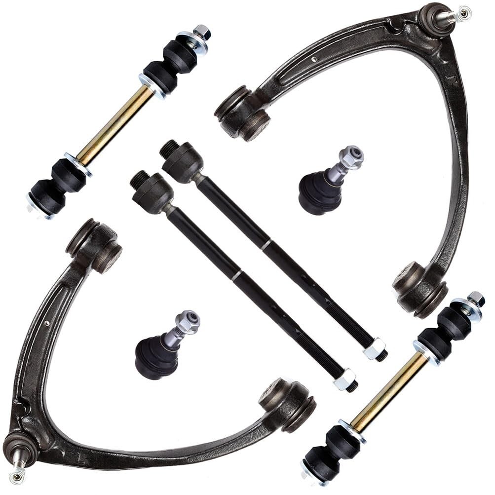 Front Susp Kit 10pc Struts Ctrl Arms Tie Rods Ball Jts 07-14 Cadillac Escalade