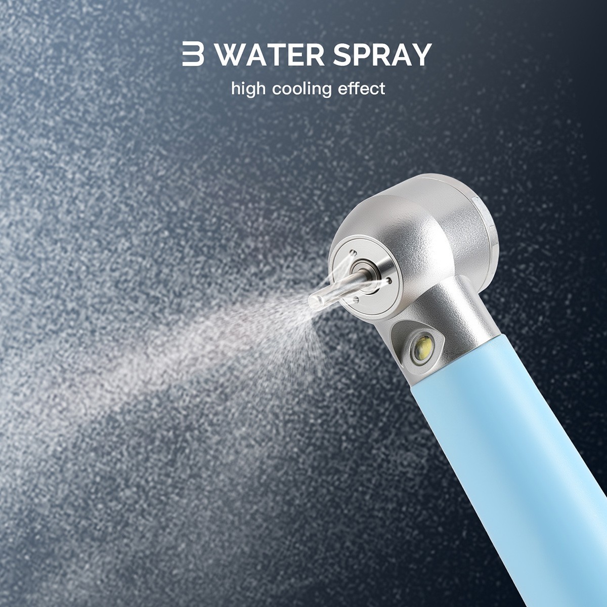 USA Dental LED E-generator High Speed Handpiece 3 Way Spray Push Button 2/4Holes