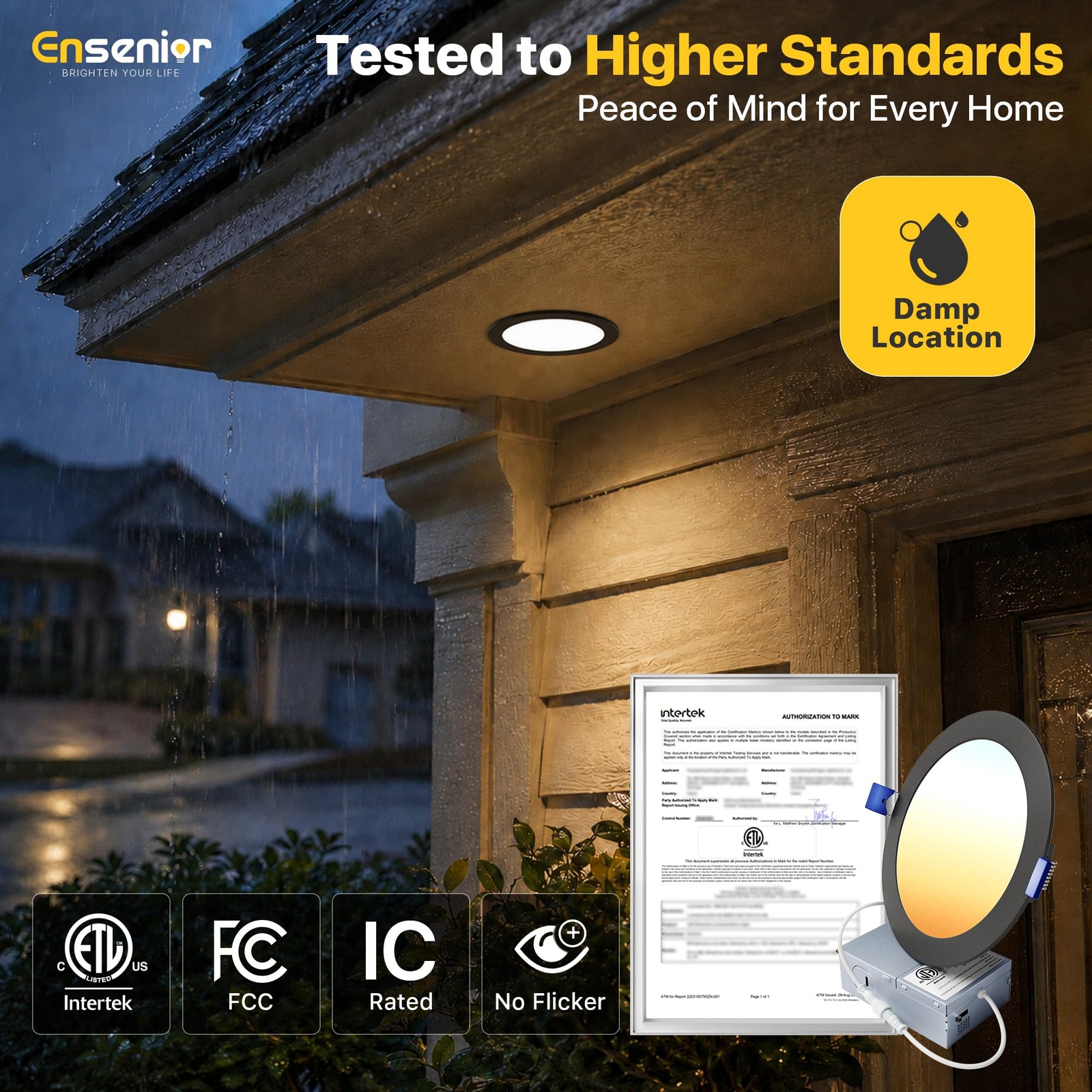 Ensenior 6 Pack 6 Inch LED 6 Inch, 2700/3000/3500/4000/5000k – 5cct Black