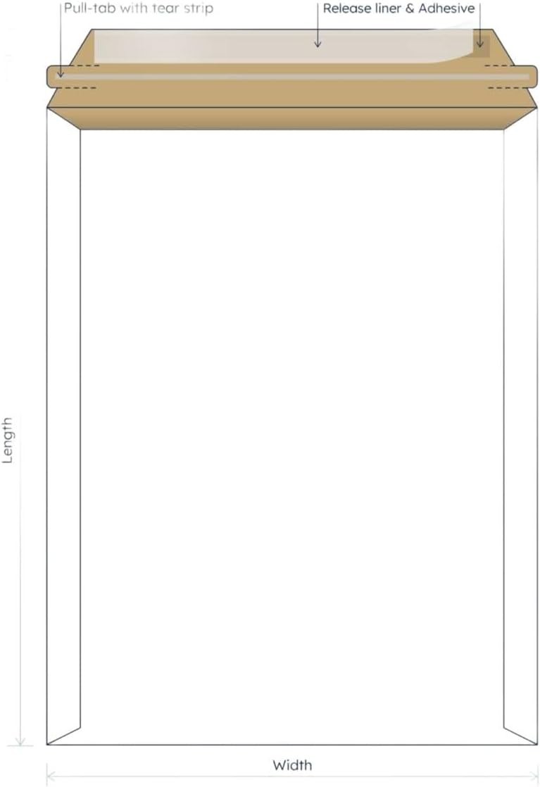 Rigid Mailers 12.75×15 Self Adhesive White Magazine Mailers 25 Pack