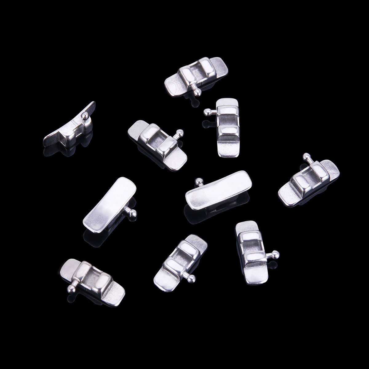 100 Pcs 10 Packs Dental Orthodontic Lingual Sheath Left/Right with Hooks