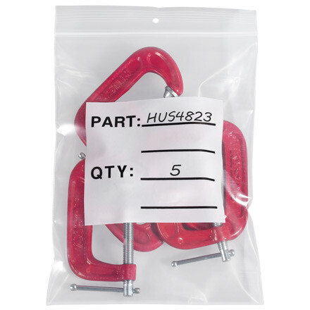 500-Pack 10 x 12″ 4 Mil Clear Resealable Parts Bags with Hang Hole