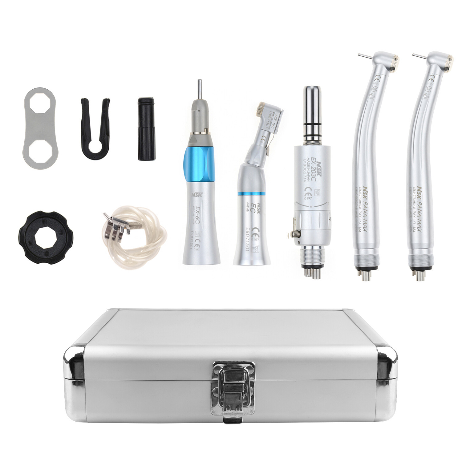 NSK Type Dental PANA MAX PUSH High Speed Handpiece+Low Speed EX203C+AL-BOX 4H CE