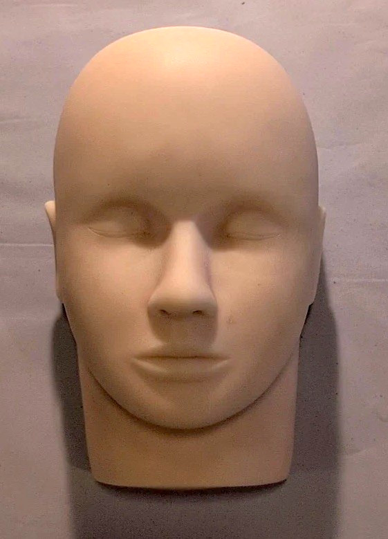 EYELASHES PRACTICE MANNEQUIN HEAD BEAUTY TOOL ESTHETICIAN COSMETOLOGY FLAT HEAD