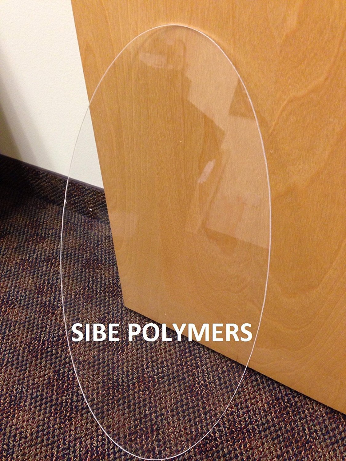 CLEAR OVAL SHAPED ACRYLIC PLEXIGLASS 1/8″ X 23″ X 46″ PLASTIC SHEET