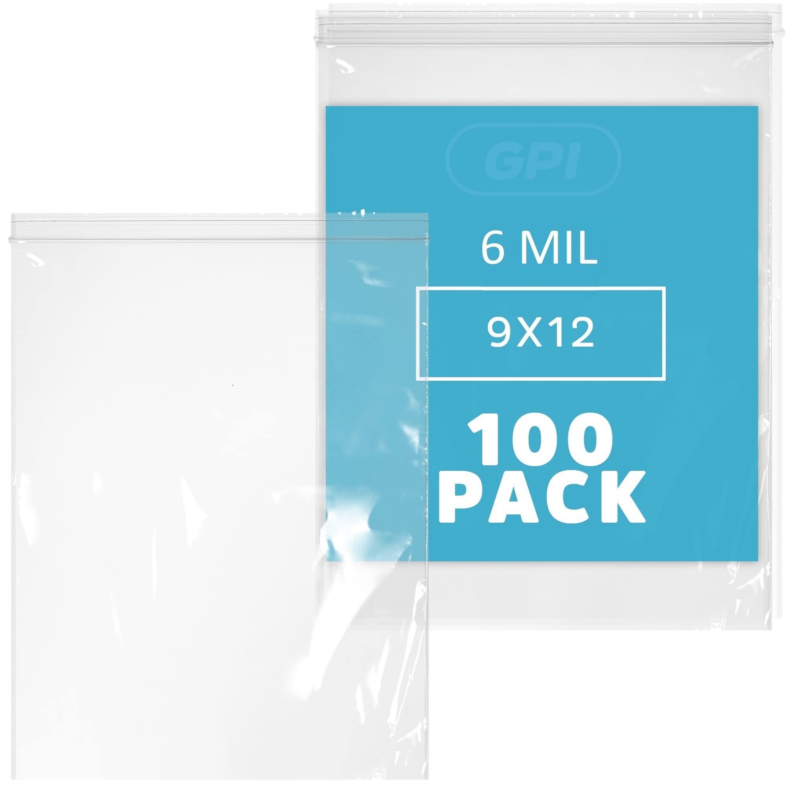 GPI – 6 Mil, Extra Heavy-Duty, 9″ x 12″ Clear Plastic Reclosable Zip Bags, Pu…