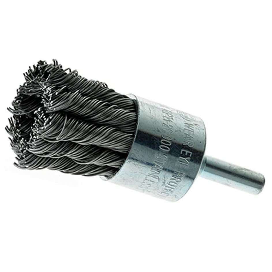 10 pack – 1″ Wire Knot End Brush Stainless Steel 1/4″ Shank Drill or Die Grinder