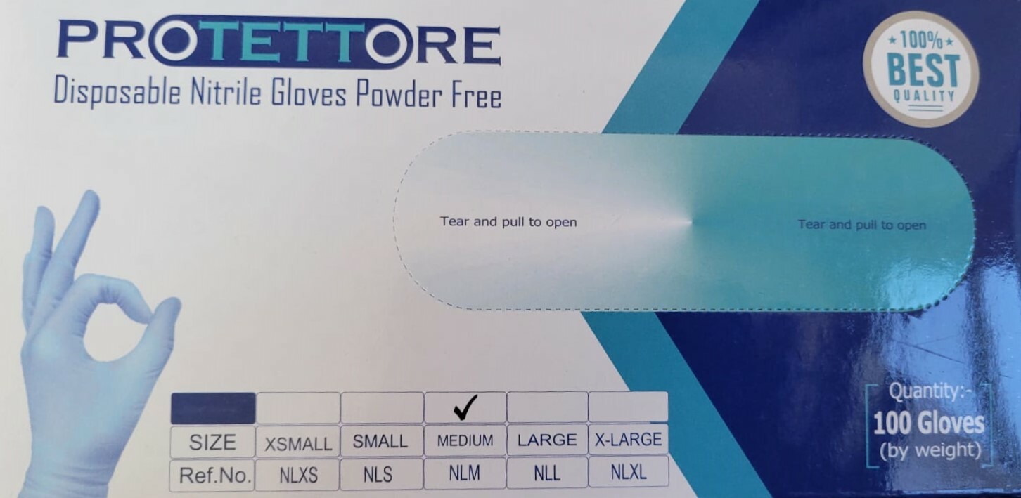 Nitrile Gloves – Latex Free & Powder Free Blue 10 to 4000 Count