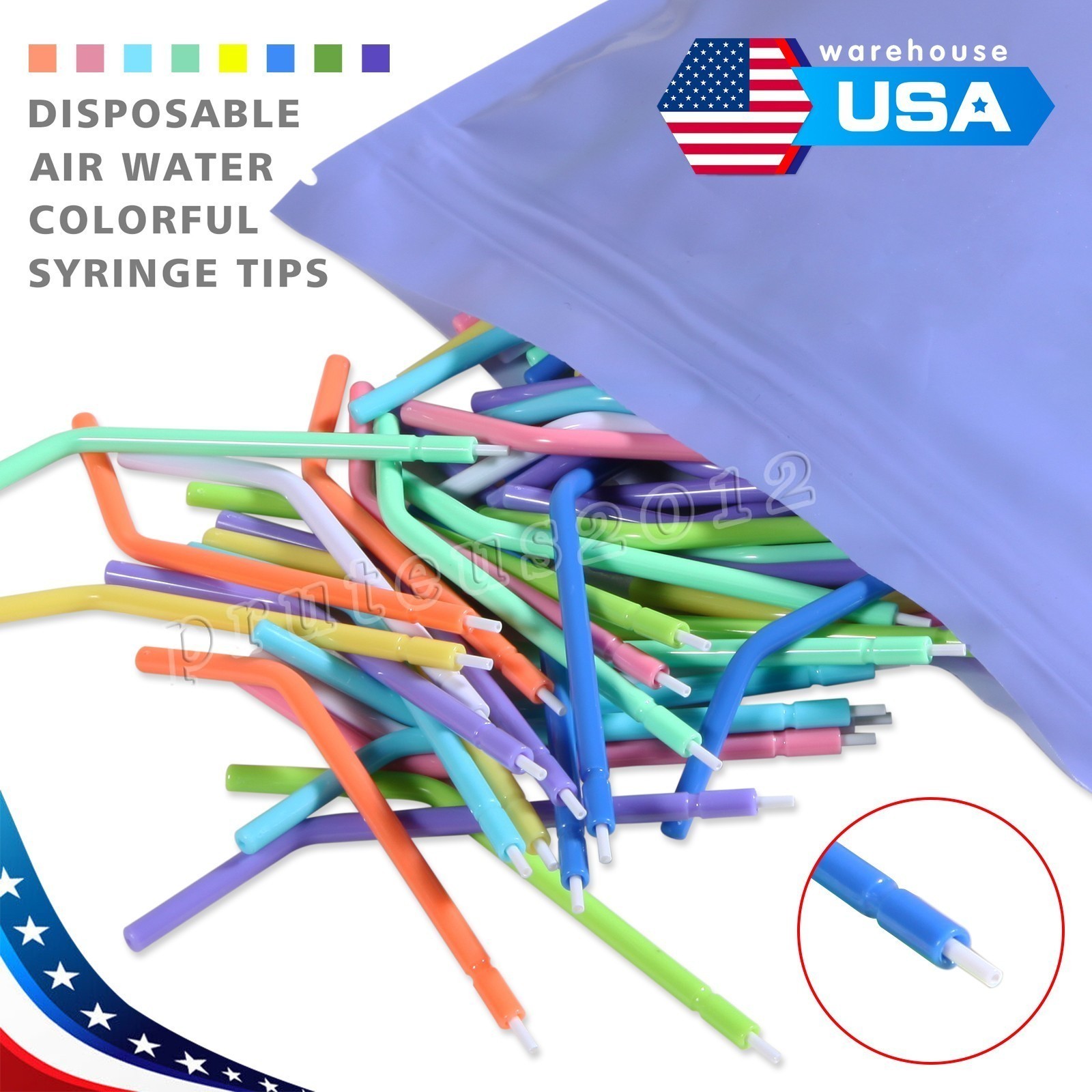 4000 White Air Water Syringe Tips Suction Dental Disposable (16 Bags of 250)