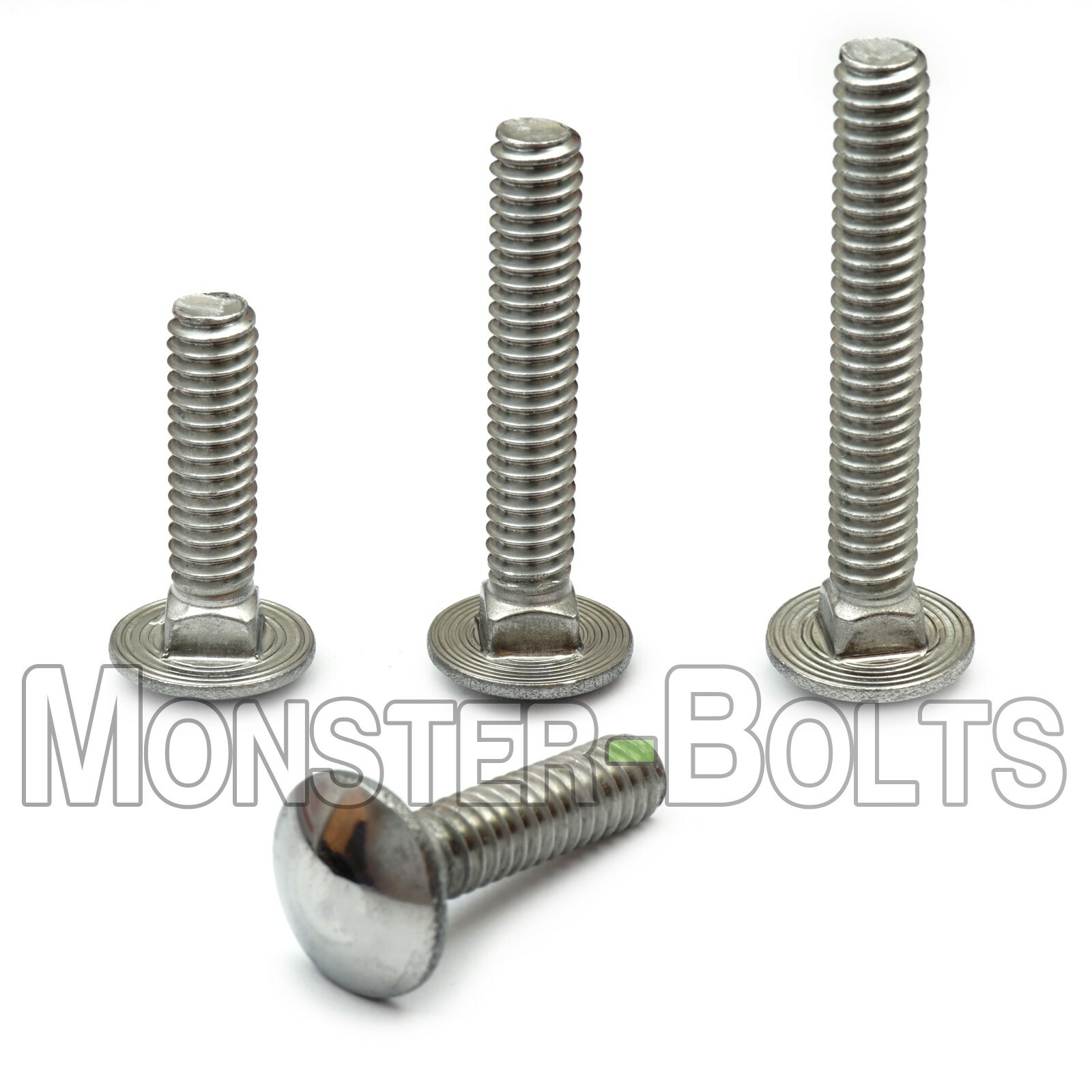 1/4-20 Stainless Steel Carriage Bolts, Square Neck, A2 / 18-8, aka Shaker Screen