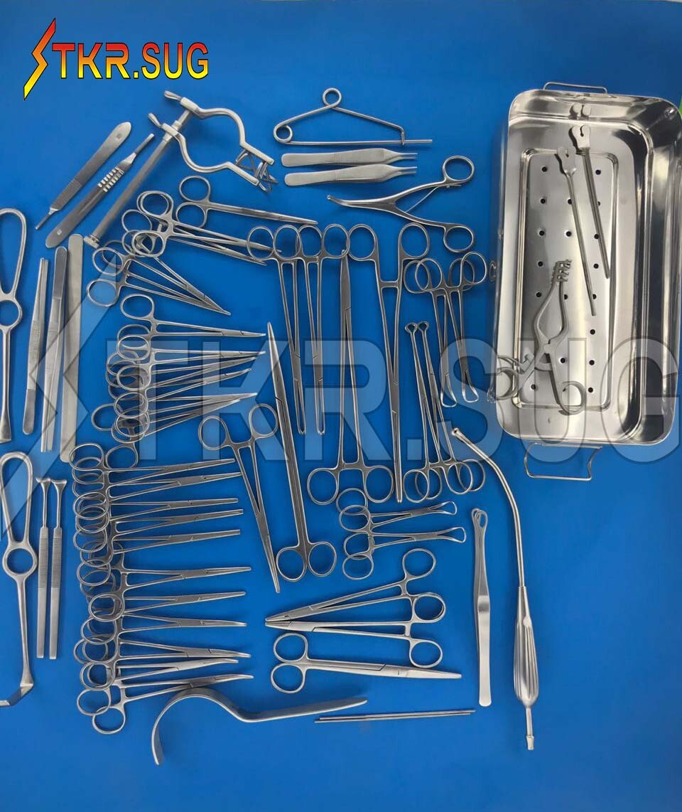Basic Laprotomy Medical Surgical Orthopedic Instruments 60 PCS A+ Quality