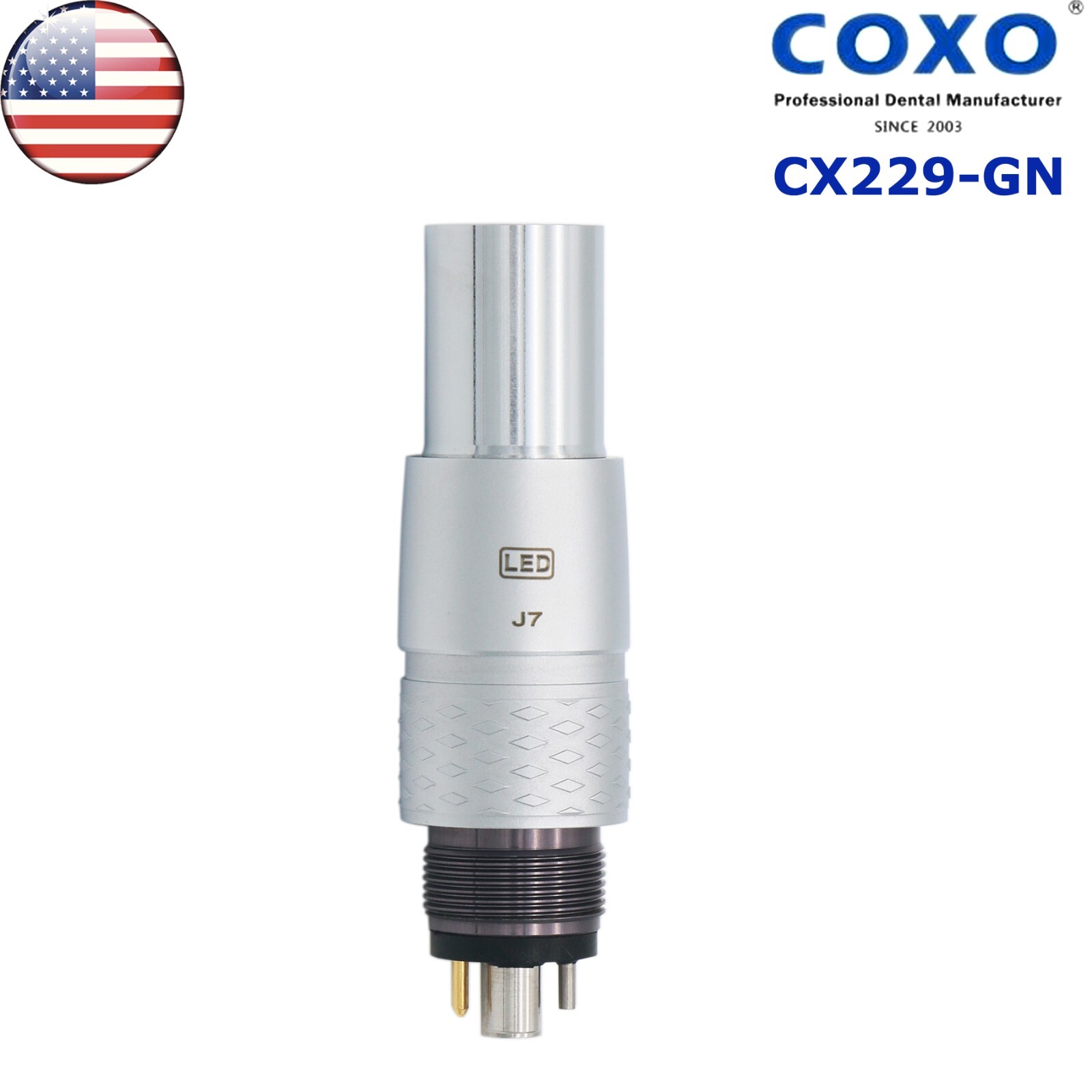 US COXO Dental LED Fiber Optic Handpiece fit Kavo Multiflex NSK Phatelus 6 Pin