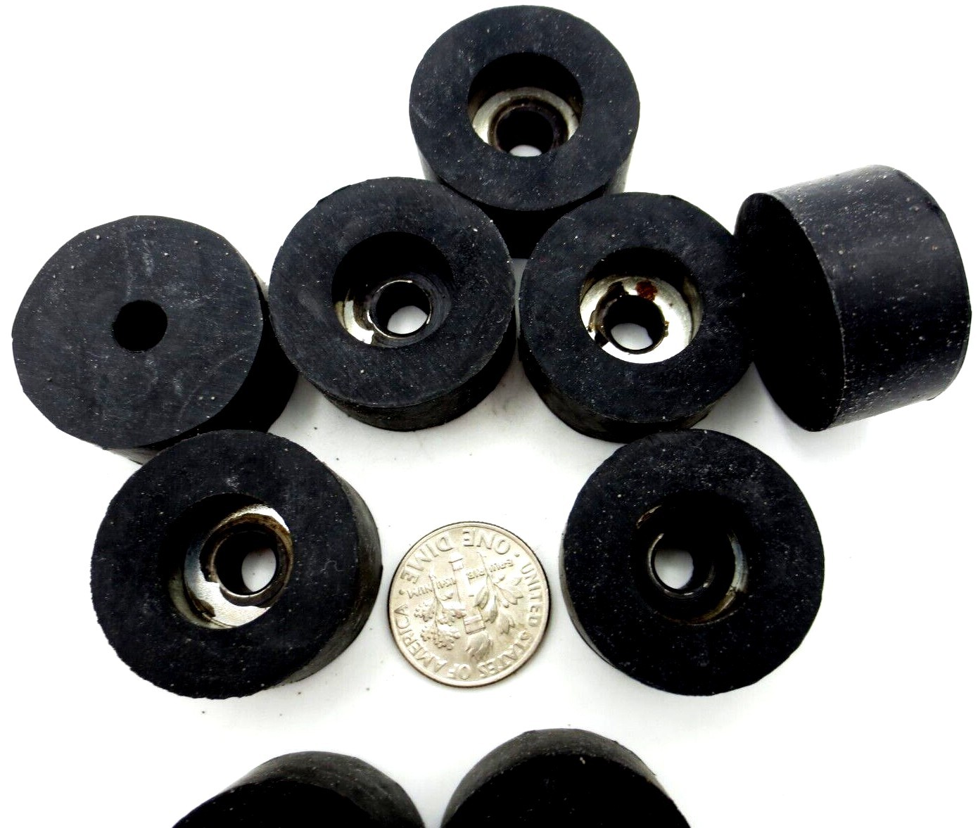 Screw on Rubber Bumper Pad Has 3/16″ Screw Hole – 1″ Pad, 1/2 Tall – Free Ship!