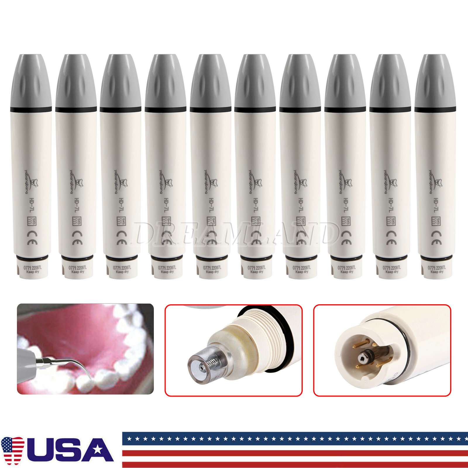 HD-7L Dental Ultrasonic Scaler LED detachable Handpiece Fit DTE SATELEC Tips
