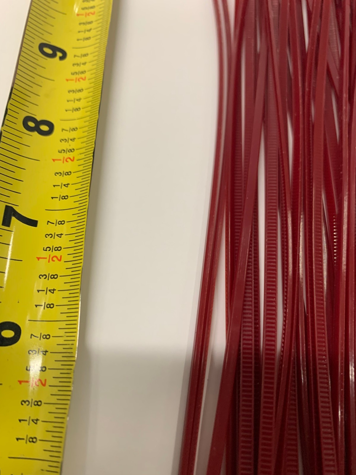 Platinum Tools 31026 8″ Air Handling Plenum Rated Cable Tie, Red, 100 pack