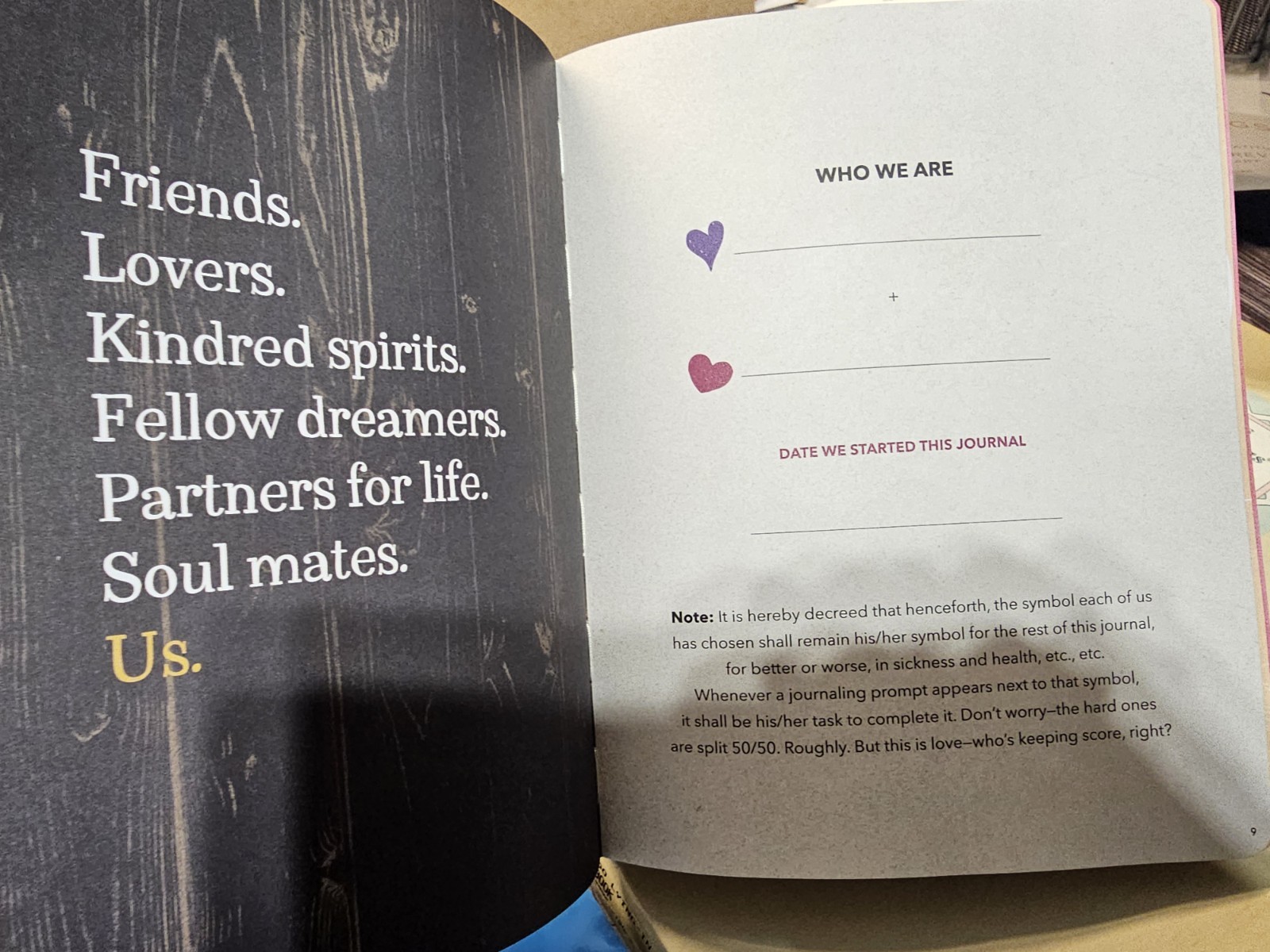 Hallmark Soul Mates at Heart Prompted Love Story Journal Romantic Valentines