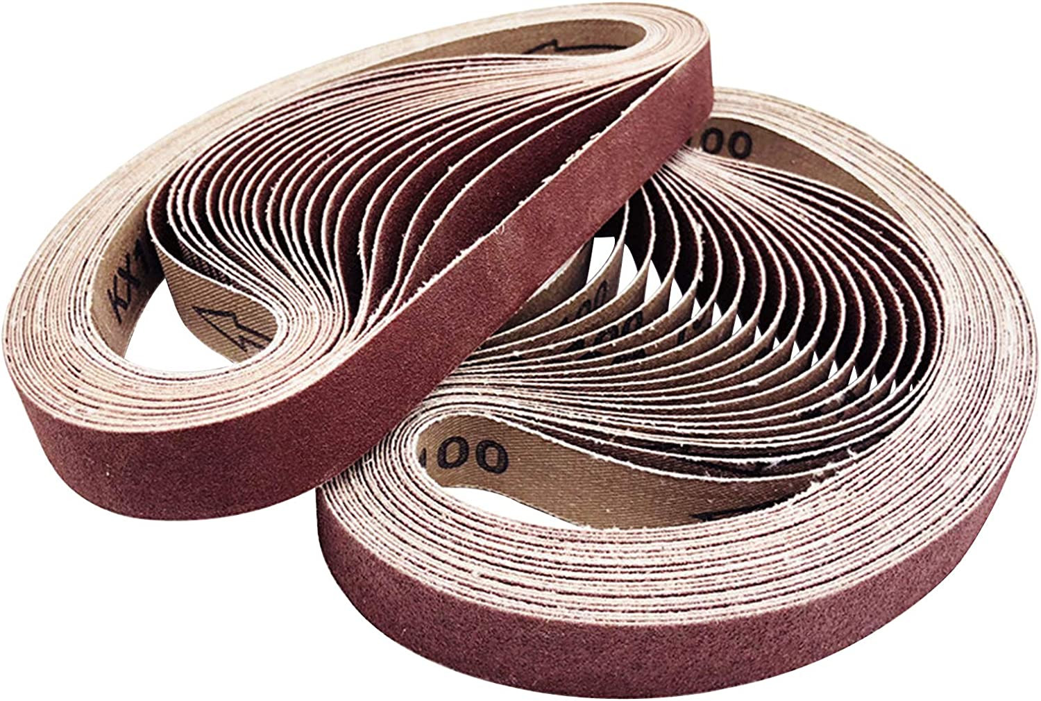36PCS Sanding Belt 1 x 30 in 60 80 120 150 240 400 Grit Sander Belts Sandpaper