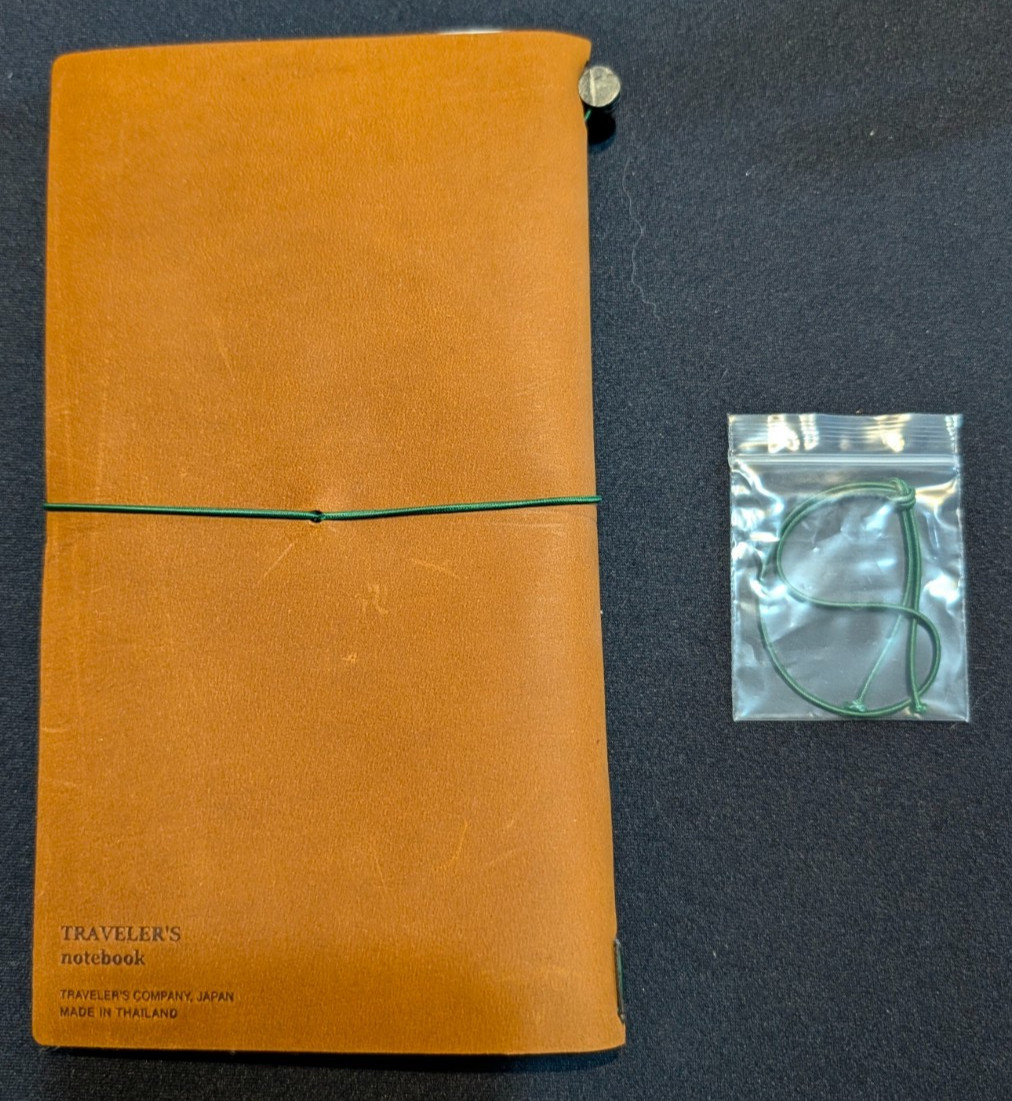 Traveler’s Notebook Taiwan Beer Camel 15th Anniversary – w/ pen, charms, bags