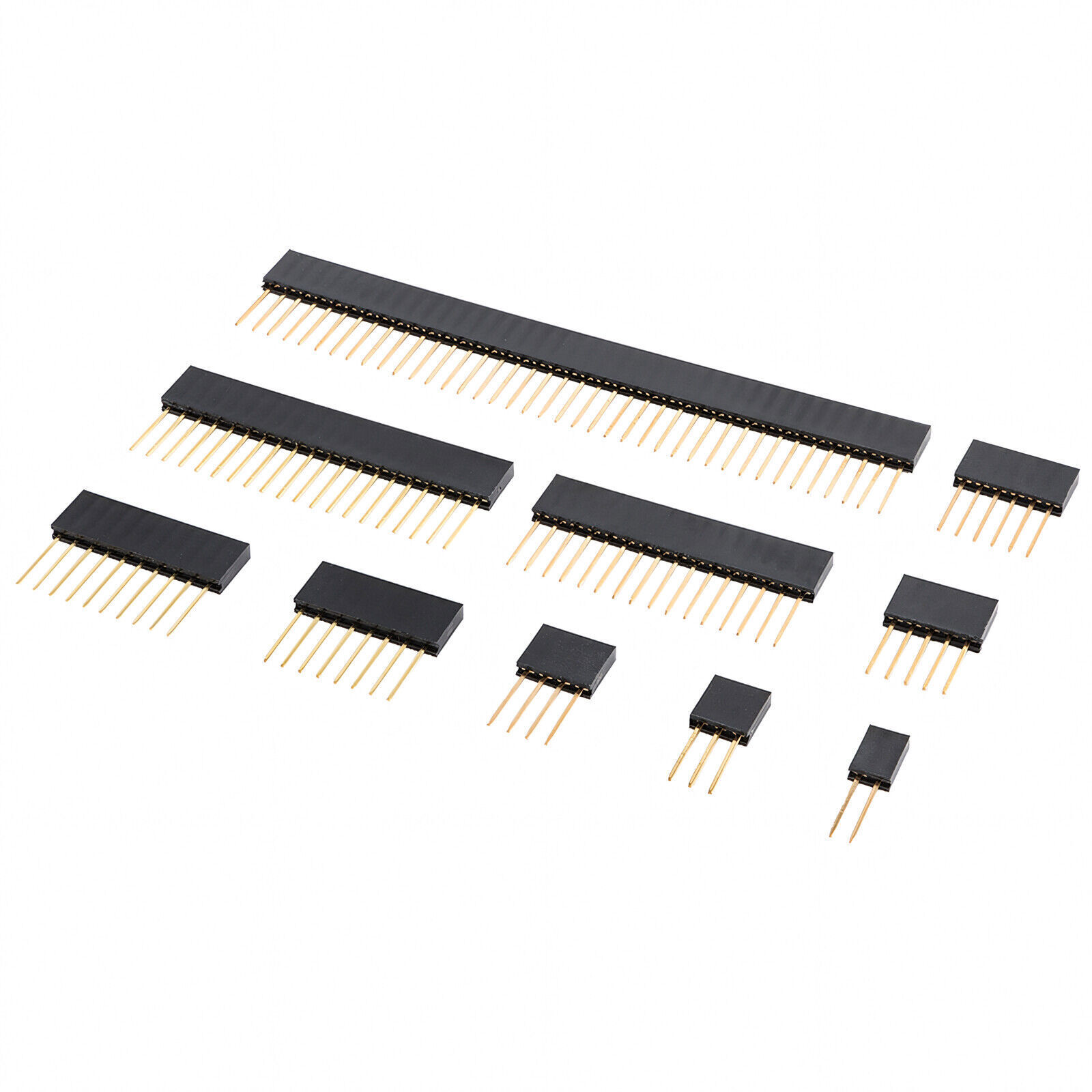 2.54mm 0.1″ PCB Header Vertical Female Socket Connector, Single/Double Row Pin