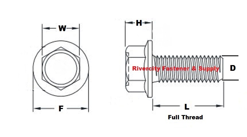 1/2-20×1-1/2 Grade 8 Flange Bolts 1/2 x 20 x 1.5 Screws 1/2×20 x 1-1/2″