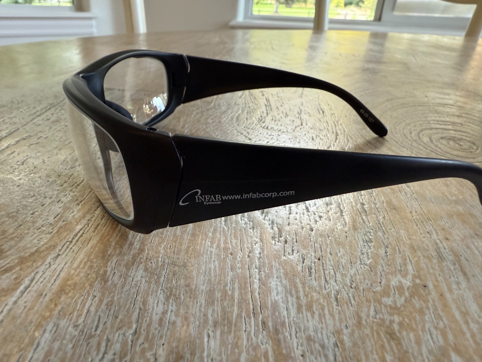 INFAB Radiation Safety Glasses in Unisex Black Wrap Frame -P820