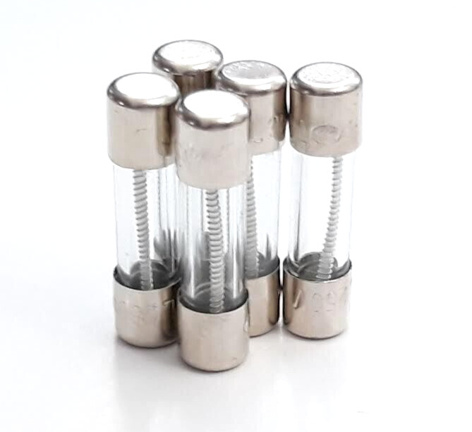SET OF 5 NEW T0.5AL250V FUSES T0.5AL 250V 5mm x 20mm 0.5A SLOW BLOW