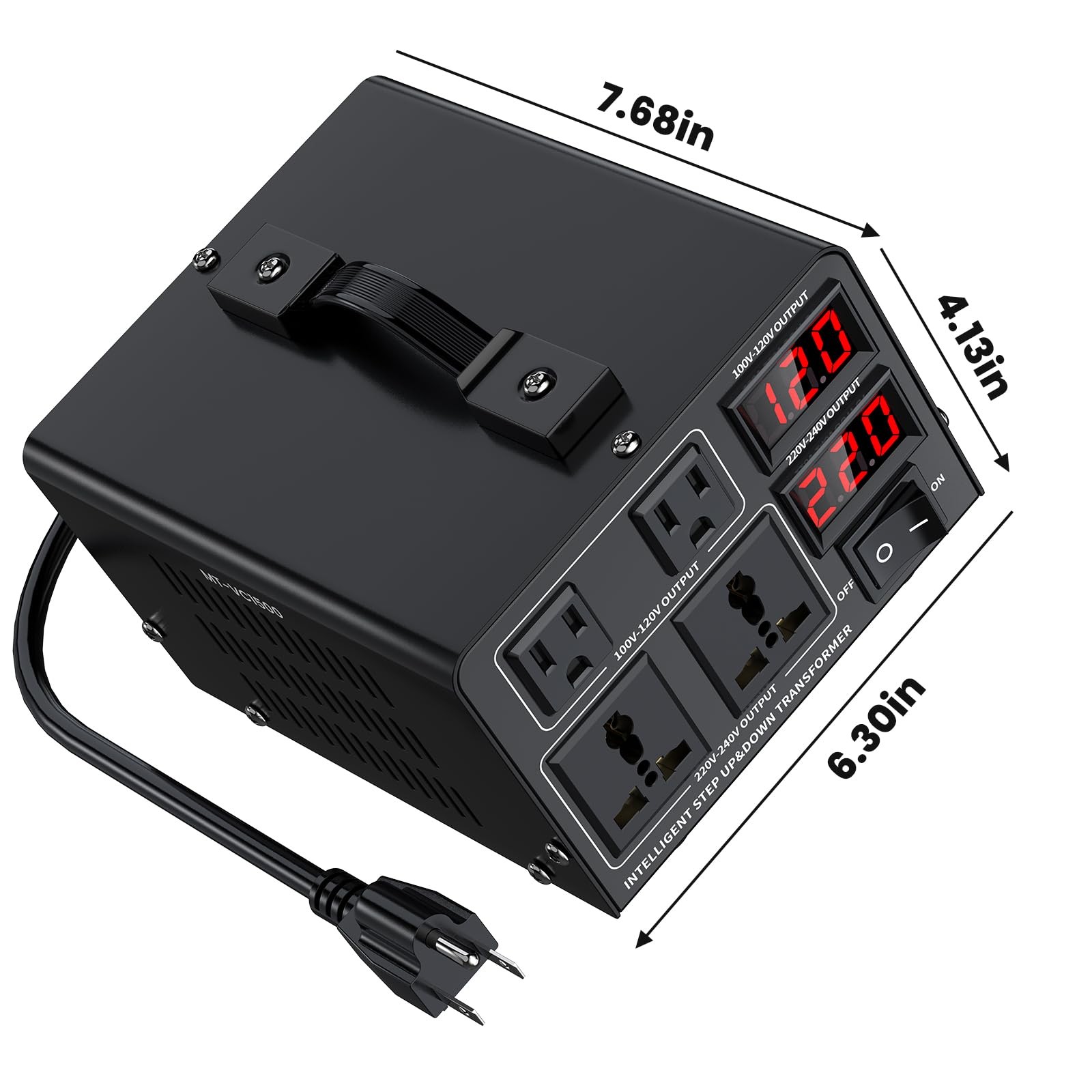 Jlouneo 1500W Voltage Converter Transformer110V To 220V Or 220V To 110V Step