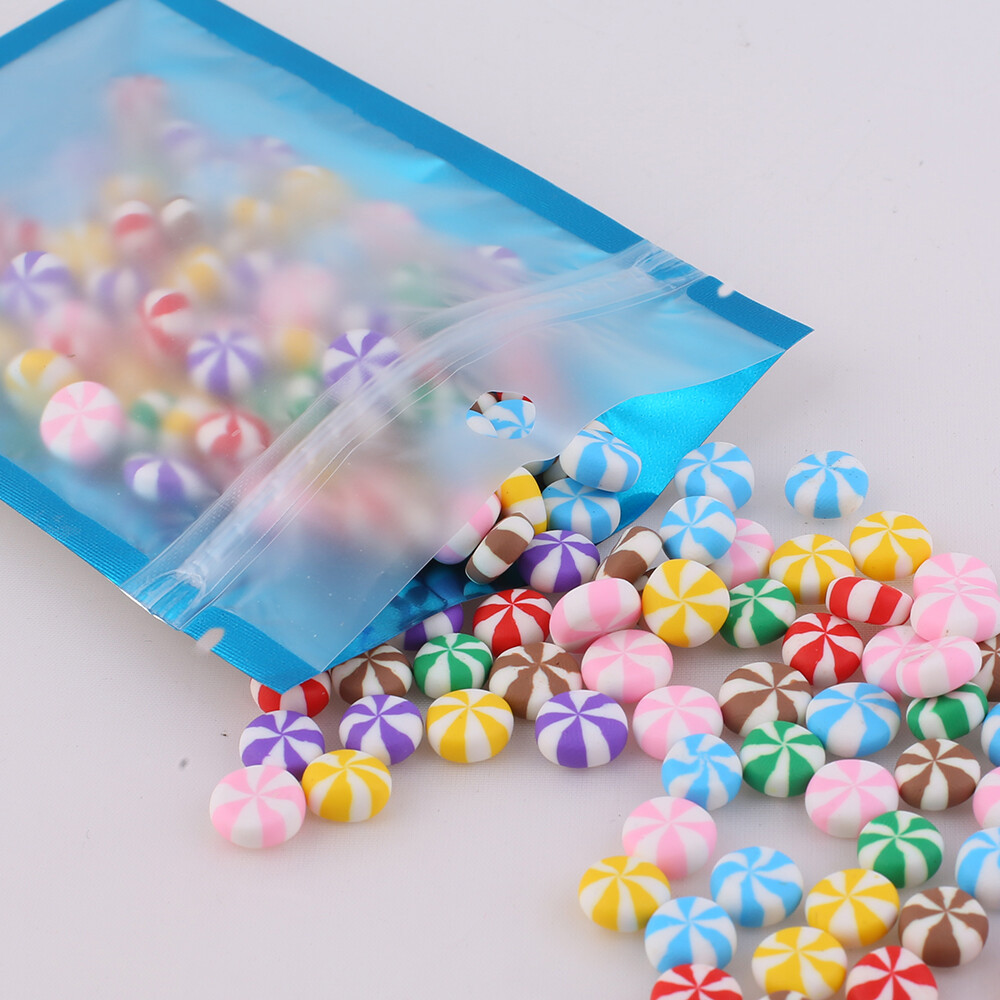 Flat Clear/Blue/Silver Mylar Zip Seal Bag Pouch with Hang Hole Variety QTY Sizes