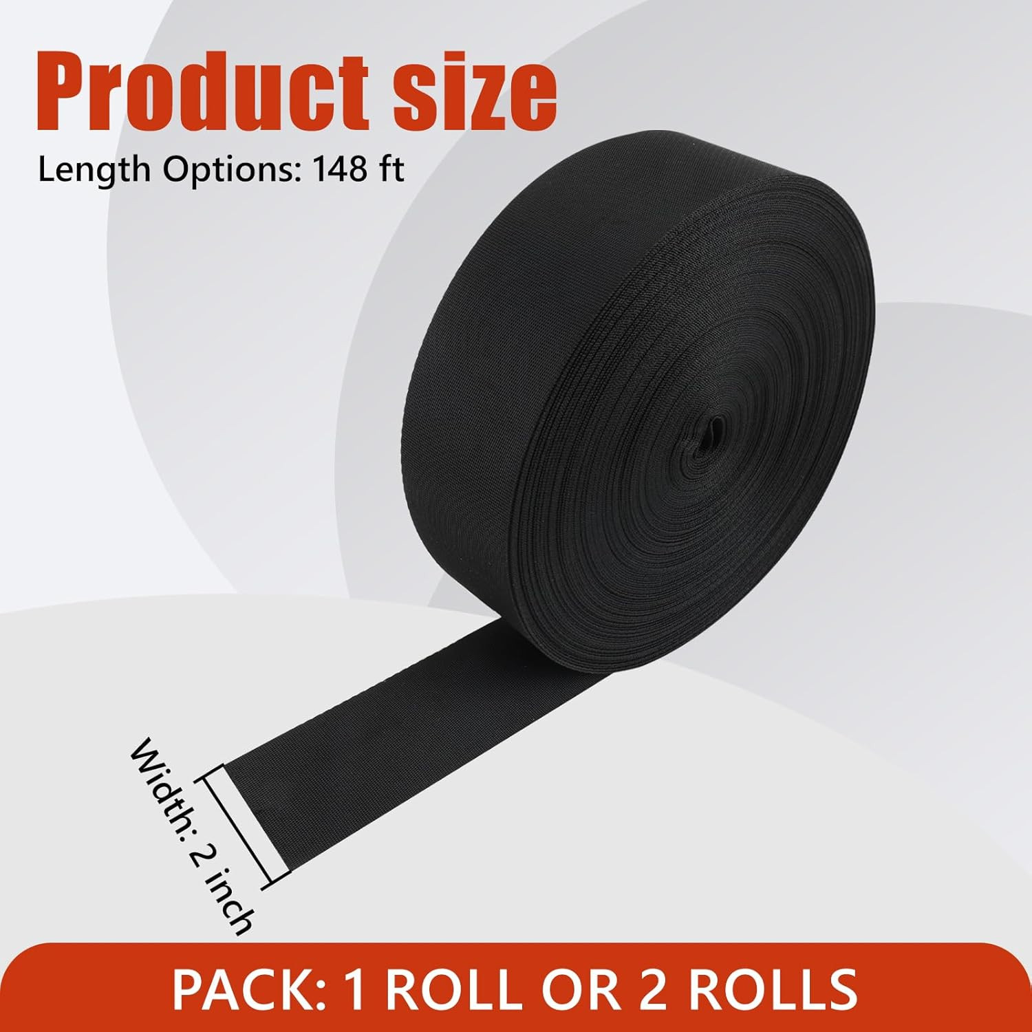 148Ft HVAC Duct Strap, Tight-Weave Nylon Duct Support Webbing, Heavy Duty Duct H
