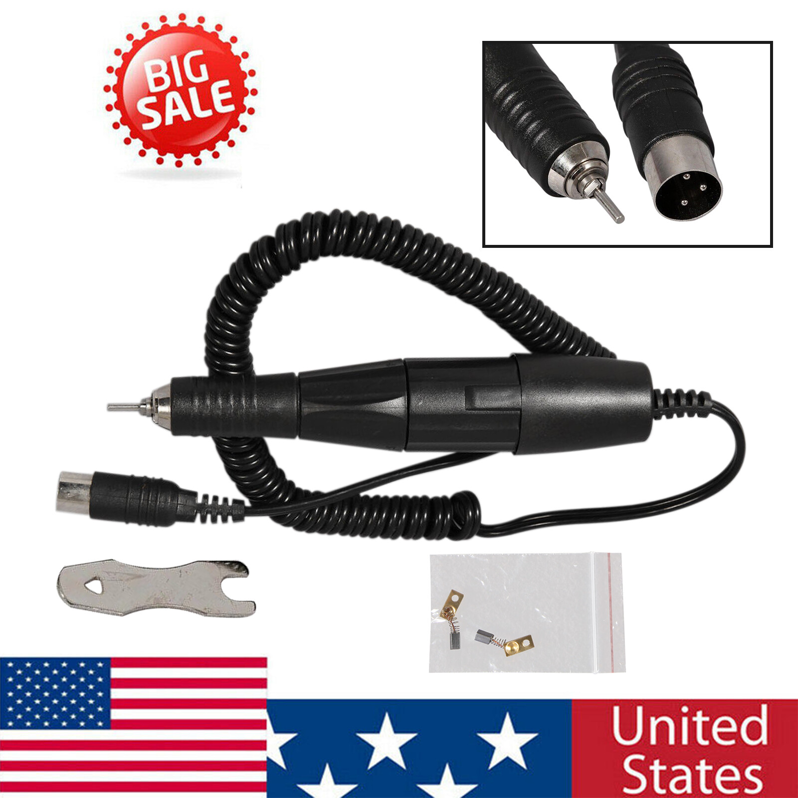 USA Dental Lab Polisher Micro Motor 35K RPM Polishing Handpiece Hand piece
