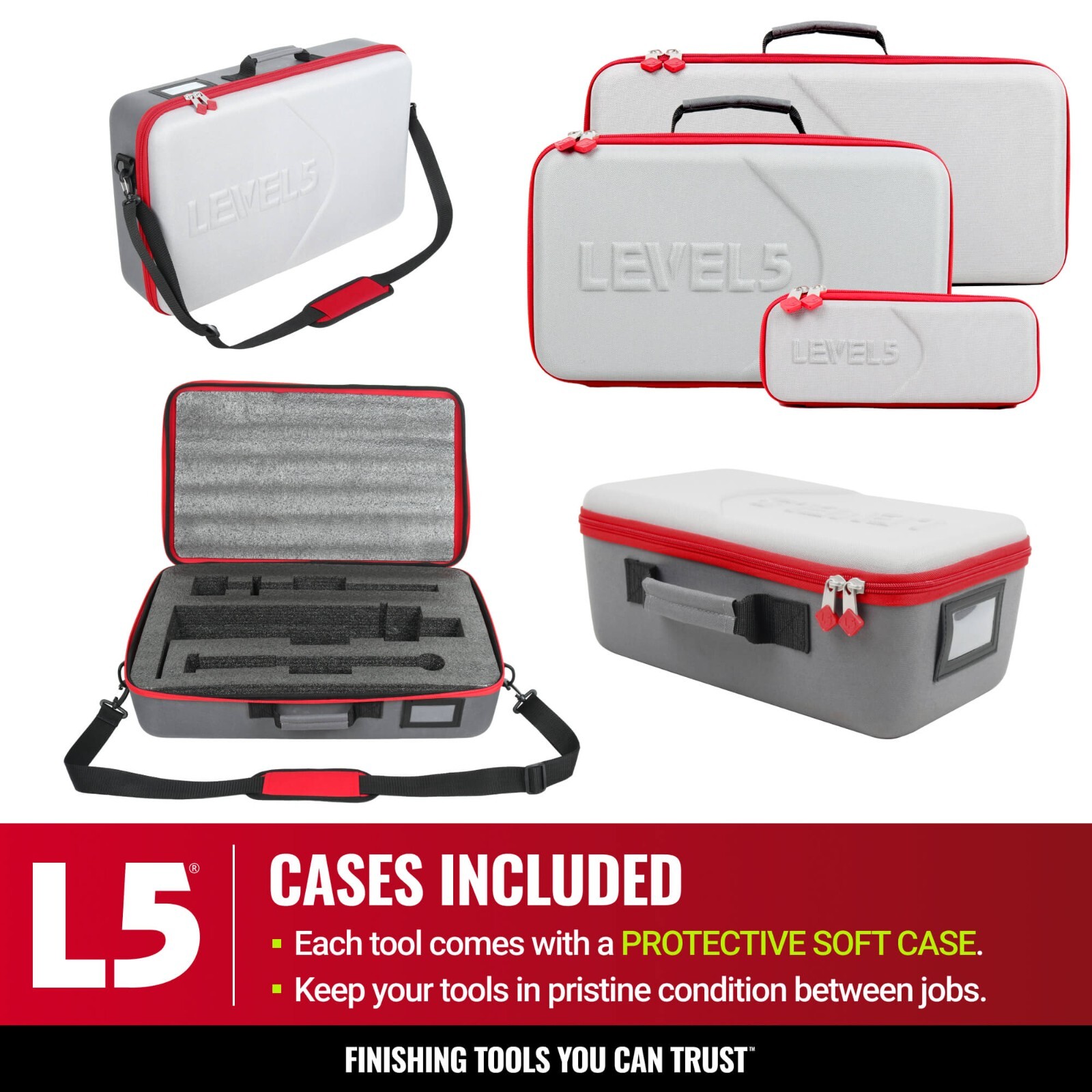 LEVEL5 Finishing Set, Mega Flat Boxes, Corner Finisher + Std. Handles | 4-608