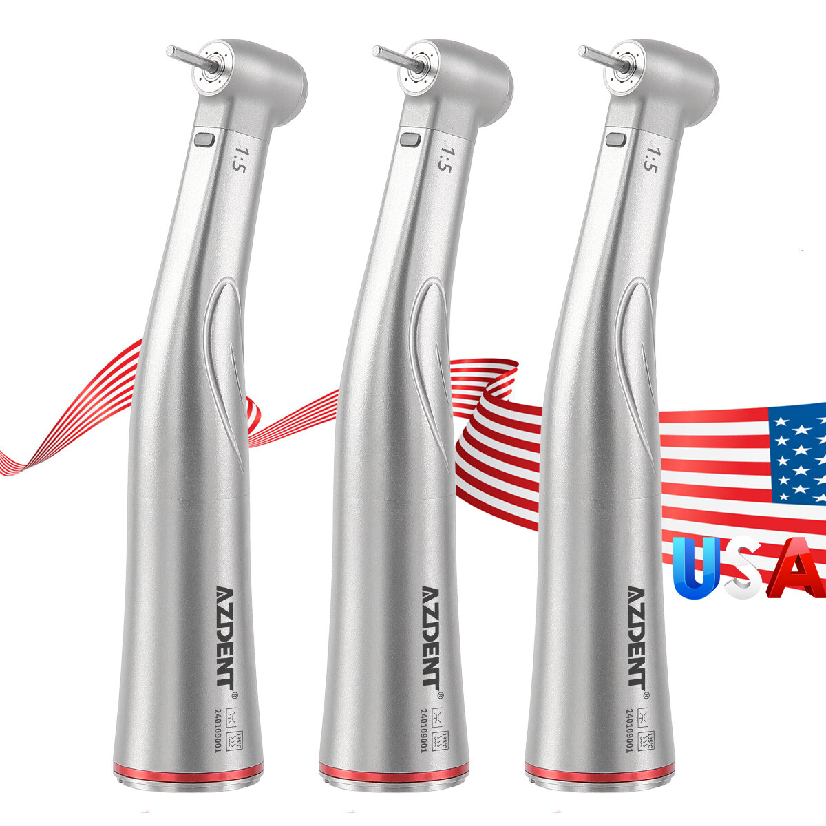 Dental 1:5 Increasing LED Fiber Optic Electric Contra Angle Handpiece Internal