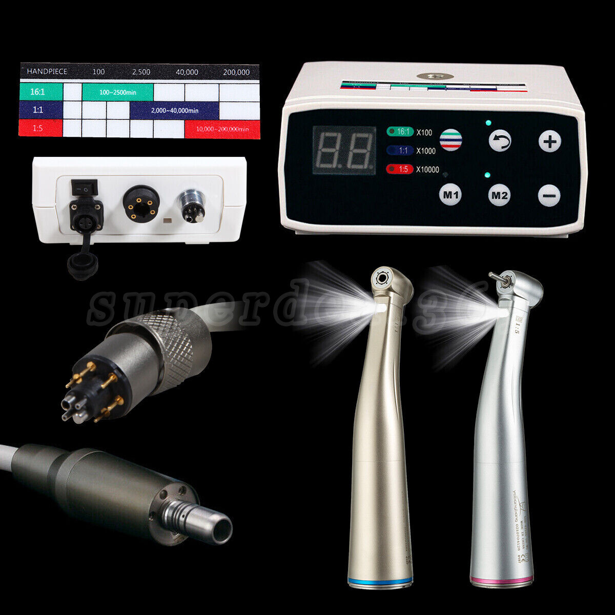 Nsk Style Dental Brushless LED Electric Micro Motor 1:1/1:5 Contra Angle Inner