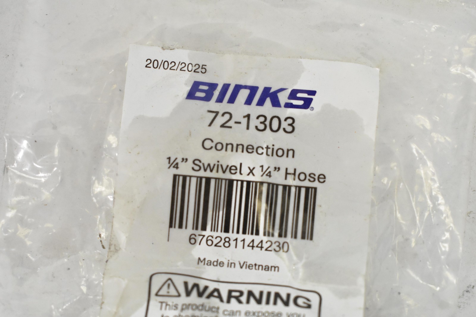Binks 72-1303 1/4″ Swivel X 1/4″ Hose Metal Connection Fitting New Vietnam
