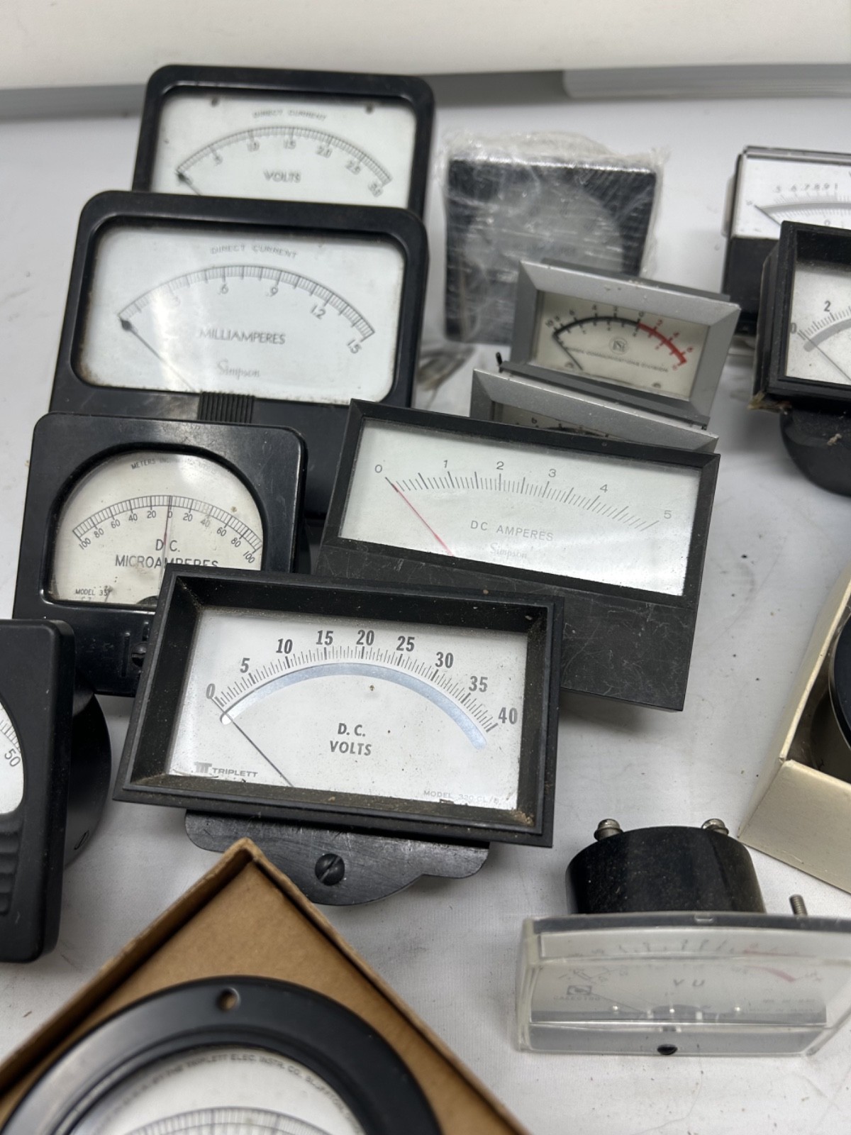 Analog Panel meters box of