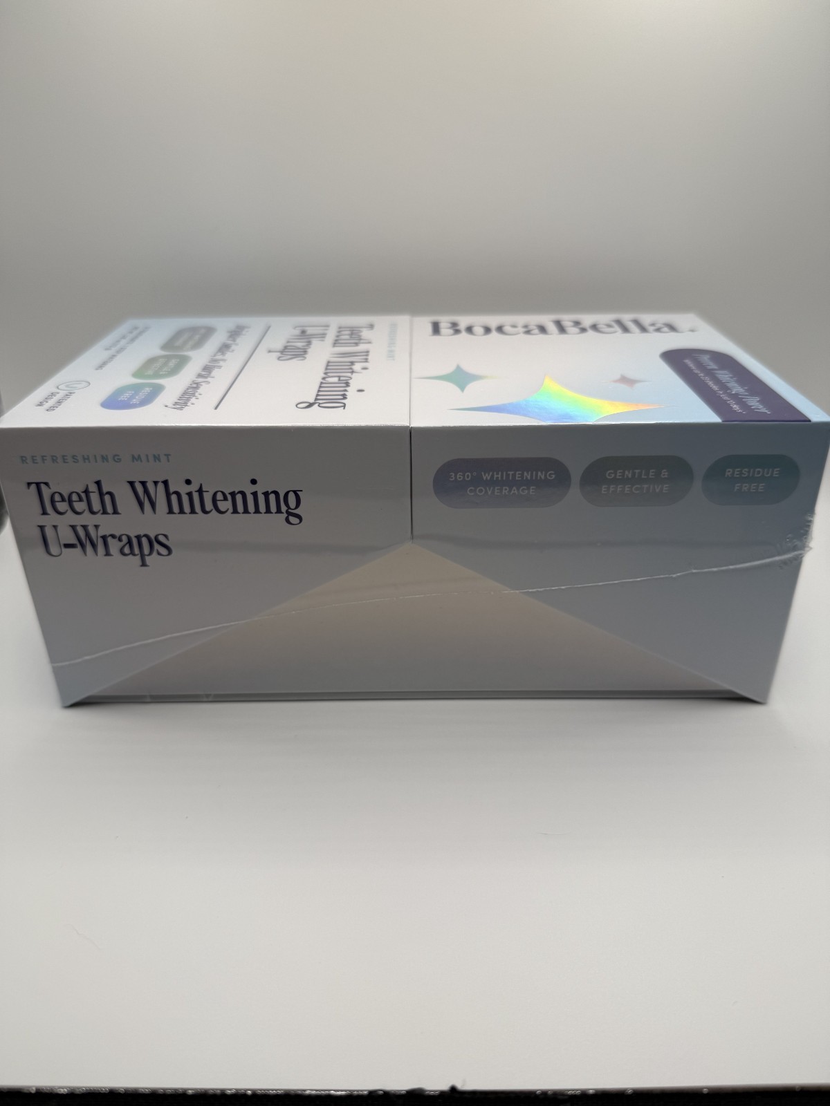 BocaBella Teeth Whitening U-Wraps Refreshing Mint 10 Treatments – Brand New