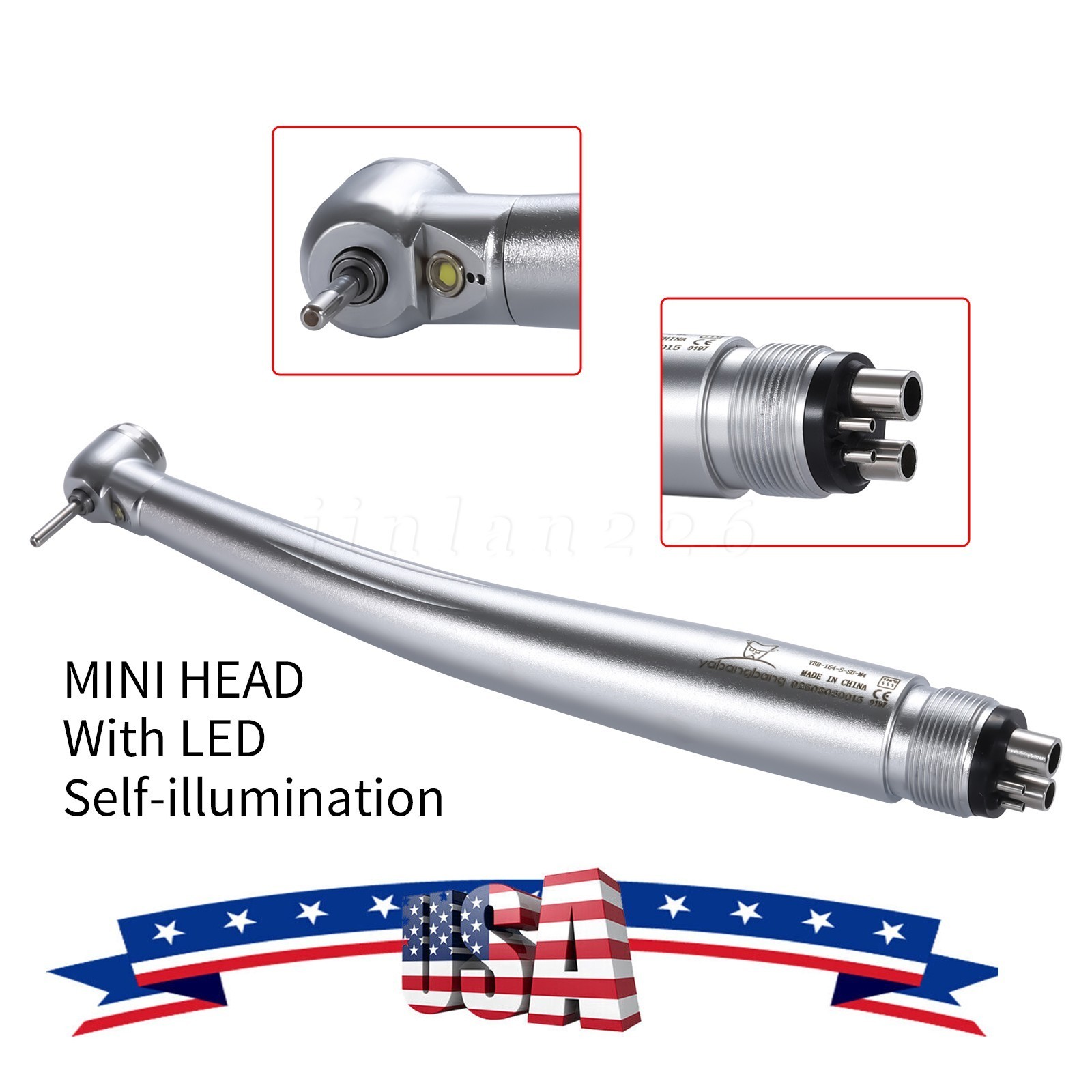 KAVO Style Dental Slow Low Speed Air Motor Handpiece Inner Water Spray 4Hole US