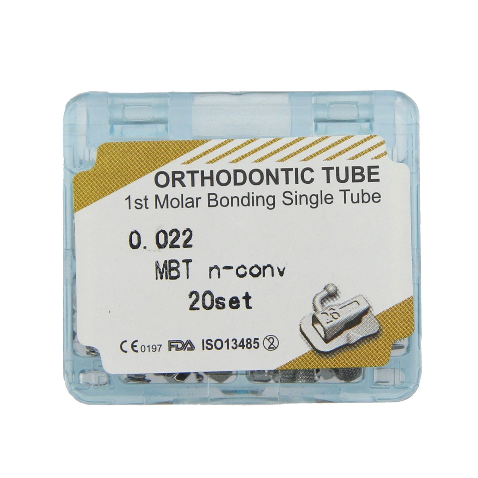 Dental Orthodontic Buccal Tubes 1st 2nd Molar Bondable Tube Roth MBT 022 Single