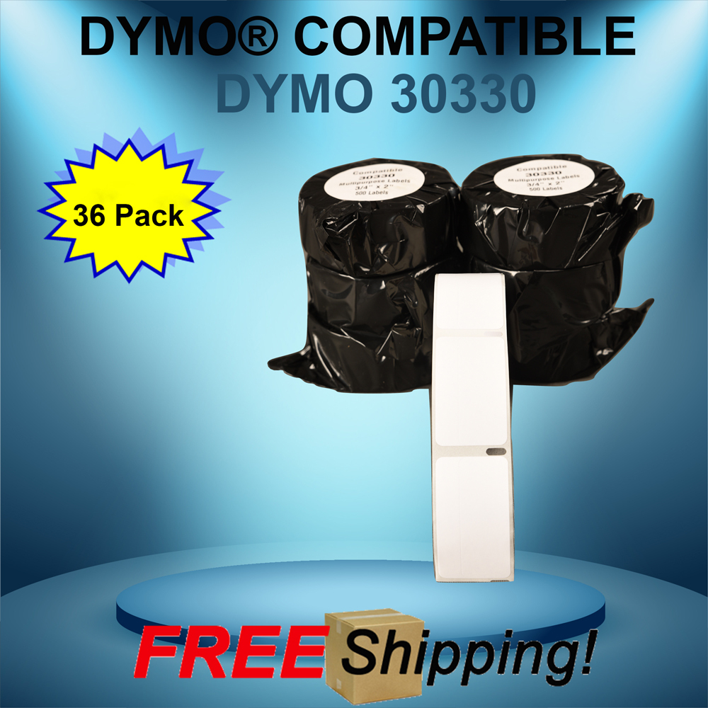 36 Rolls 30330 Dymo® CoStar TURBO Compatible Large Thermal 500 Labels Per Roll